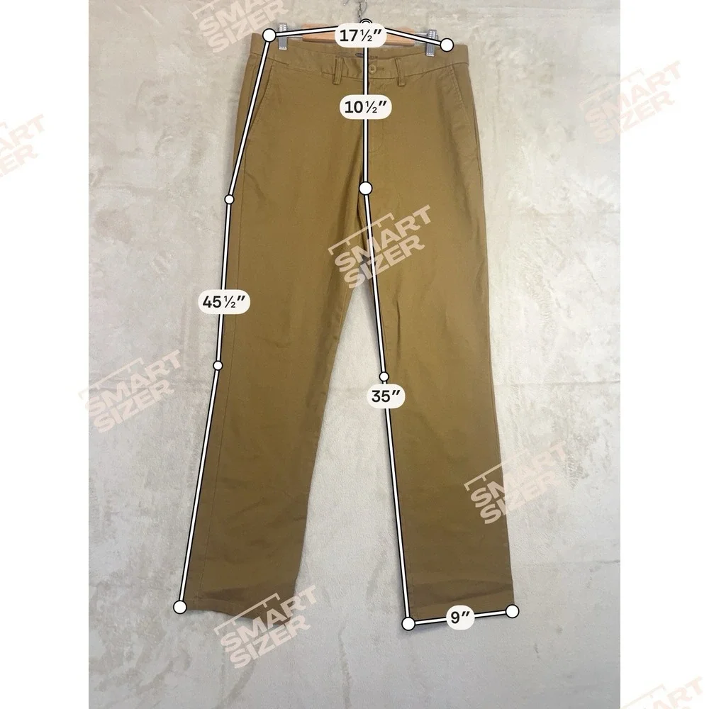 Old Navy Ultimate Straight Chino Pants‎ Mens 34x36 Brown Cotton Stretch Trousers